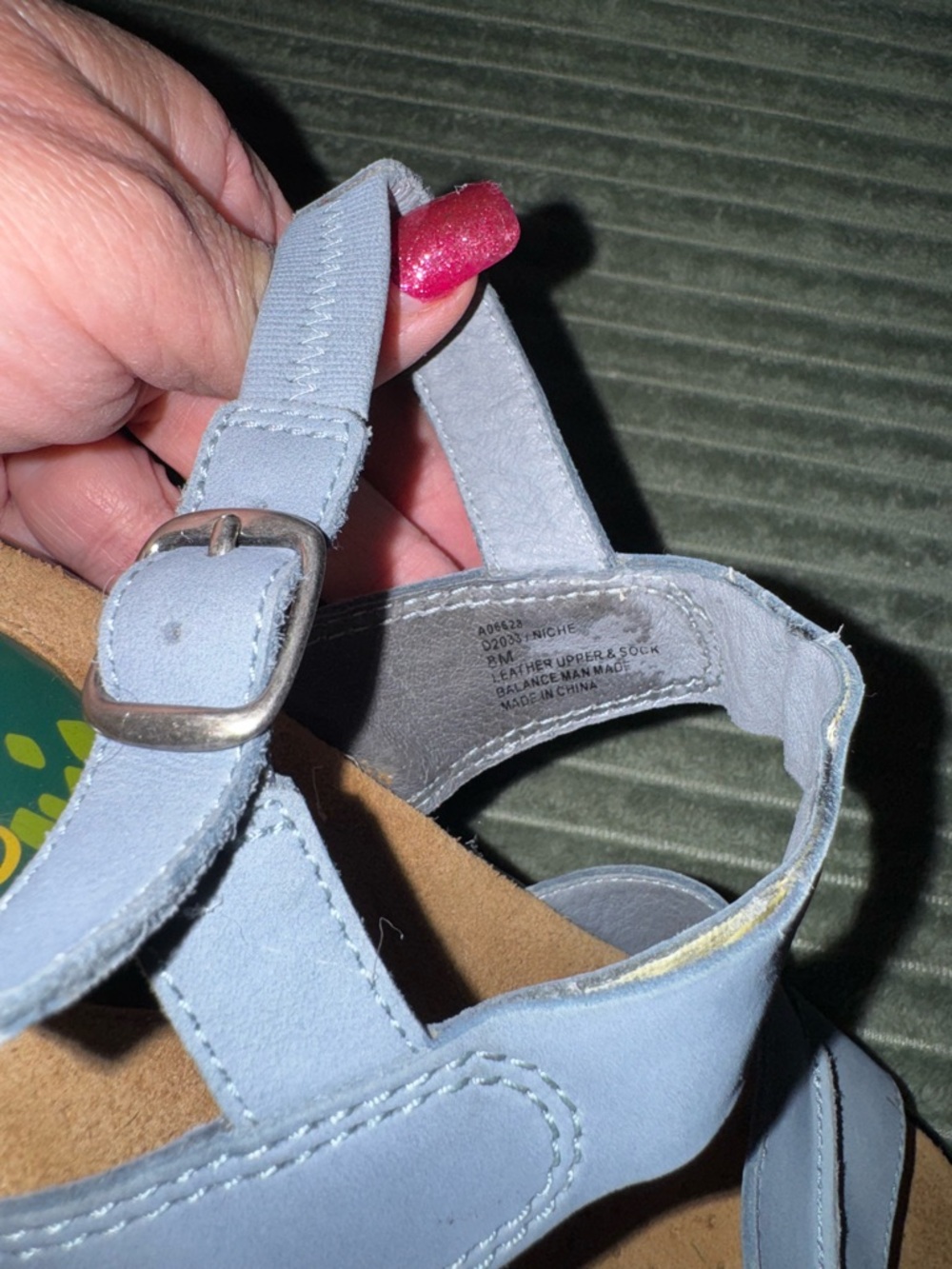 Rialto Light Blue Strappy Wedge Sandal - Picture 4 of 5